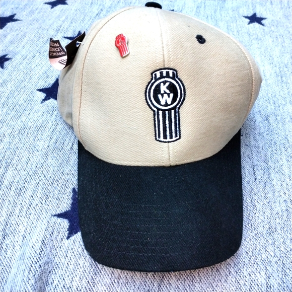 Authentic Kenworth trucker hat and enamel pin. KW Sign Emblem Logo, Classic Car - Picture 1 of 5